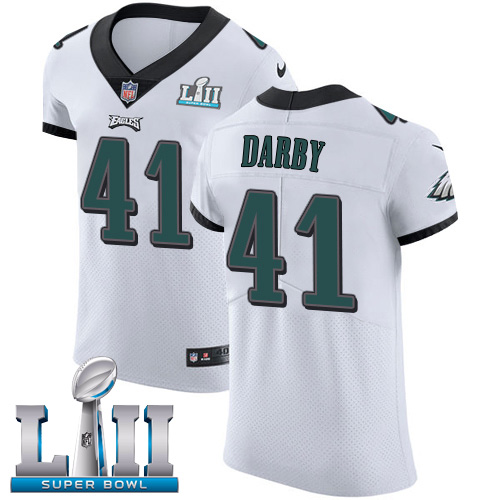 Nike Eagles #41 Ronald Darby White Super Bowl LII Men's Stitched NFL Vapor Untouchable Elite Jersey